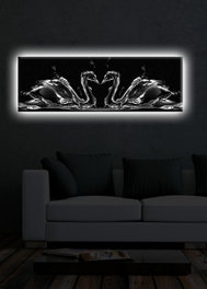 Wallity Lienzo Decorativo Iluminado con LED 30x90 cm Multicolor